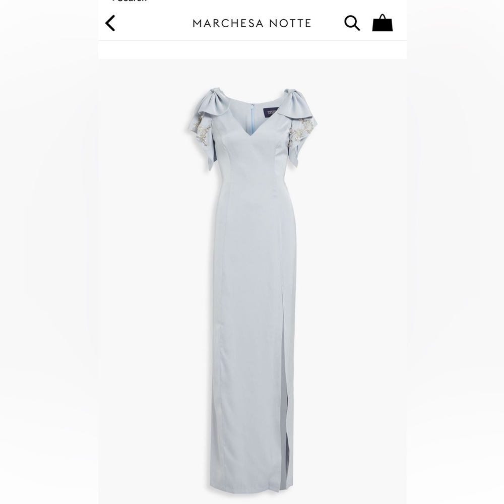 Marchesa Notte blue gown - Picture 4 of 7